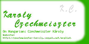 karoly czechmeiszter business card